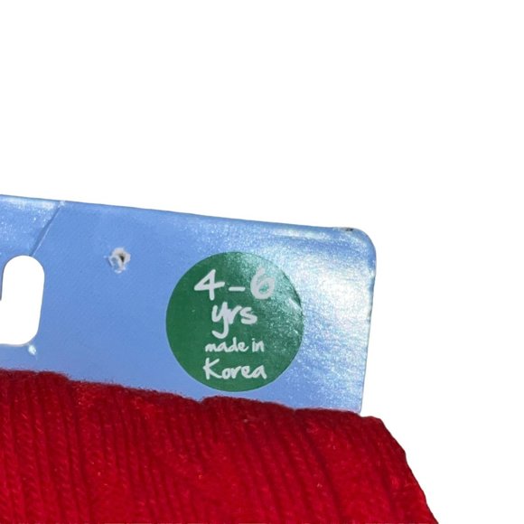 Jefferies Socks Red Girls Ribbed Tights New Sz 4-6 - Picture 2 of 3